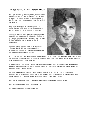 A preview of a PDF biography for Price, Henry John